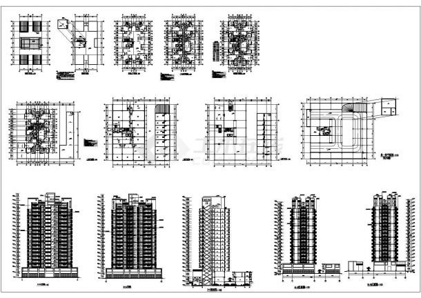 某地高层商务住宅楼建筑设计方案图-图一