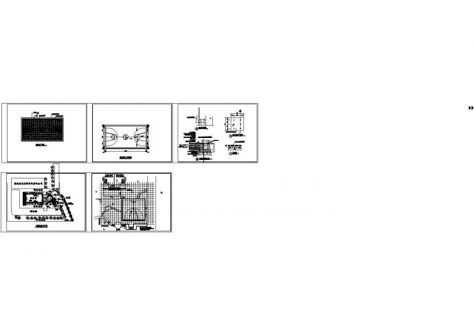 某高档小区住宅楼篮球场施工全套非常标准设计cad图纸_图1