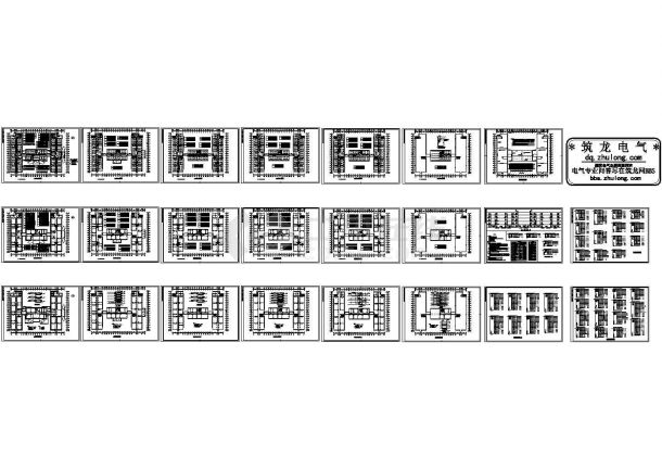 六层大型教学楼电气施工CAD图纸，共23张-图二