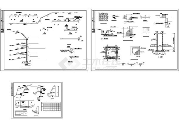 某厂区边坡支护设计cad全套施工图（ 甲级院设计）-图一