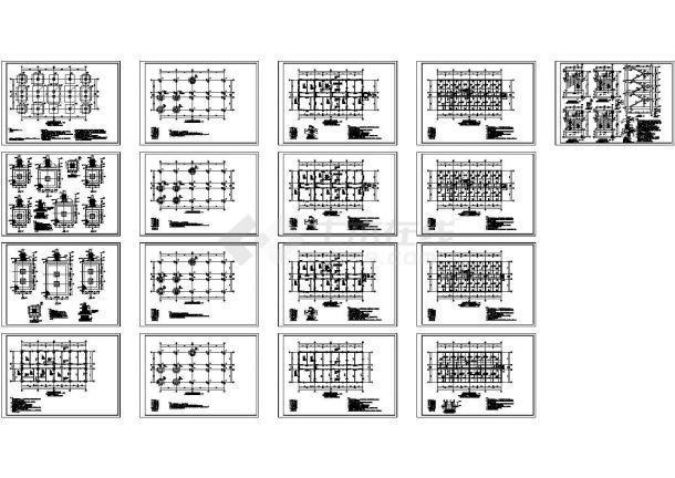 框架结构公寓结构施工图（四层独立基础），17张图纸。-图一