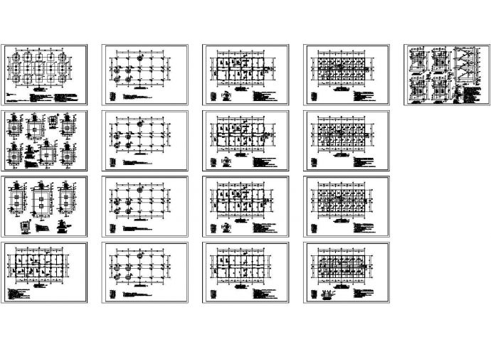 框架结构公寓结构施工图（四层独立基础），17张图纸。_图1