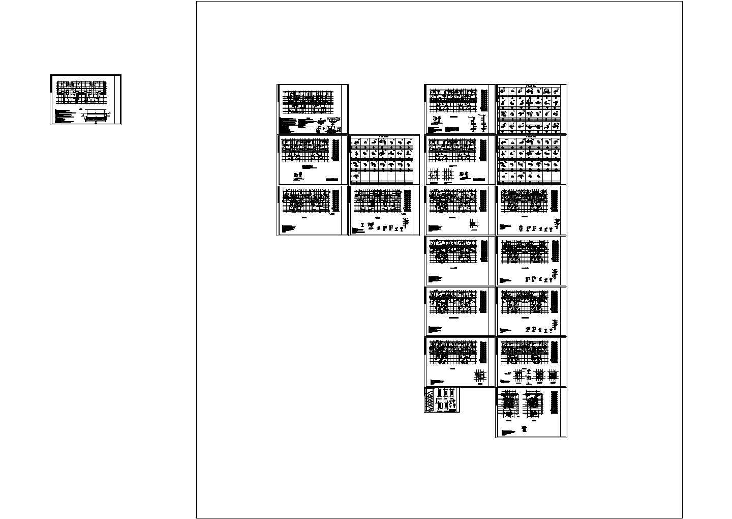 剪力墙结构住宅楼结构施工图（26层筏板基础），20张图纸。