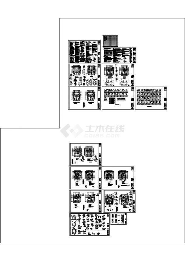 框架剪力墙结构住宅楼结构施工图（11层冲孔灌注桩），13张图纸-图一