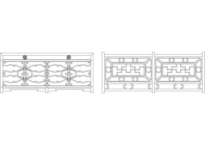 某地工程中式栏杆施工全套非常实用设计cad图纸_图1
