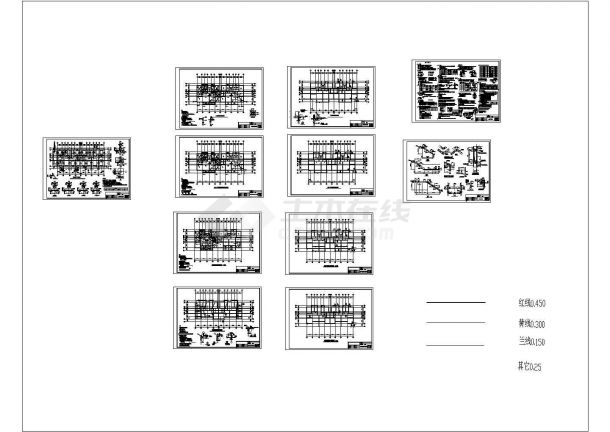 底框复合地基住宅结构施工图(坡屋面)，11张图纸-图一