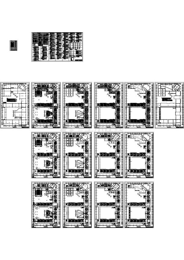 [五河]中学四层教学楼建筑电气施工图纸-图一