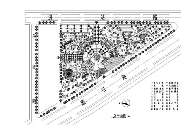 某个城市广场模板设计图-图二