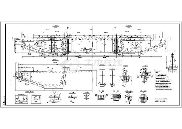 (50+180+618+180+50)米斜拉桥上部钢箱梁全套施工设计施工图纸-图一