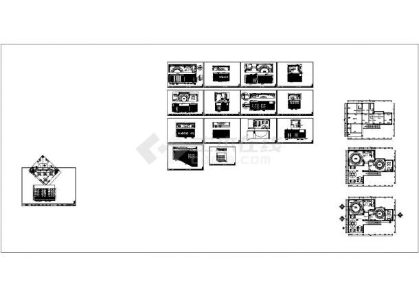 漫生活音乐餐厅装修cad设计施工图（含效果图）-图二