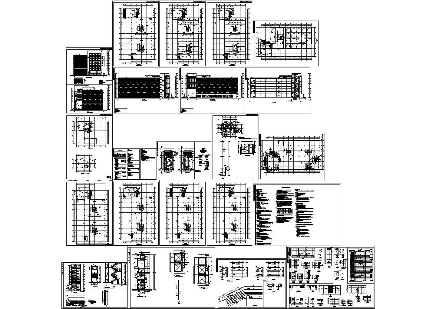 [物流园区图纸]-物流中心建筑设计cad施工图