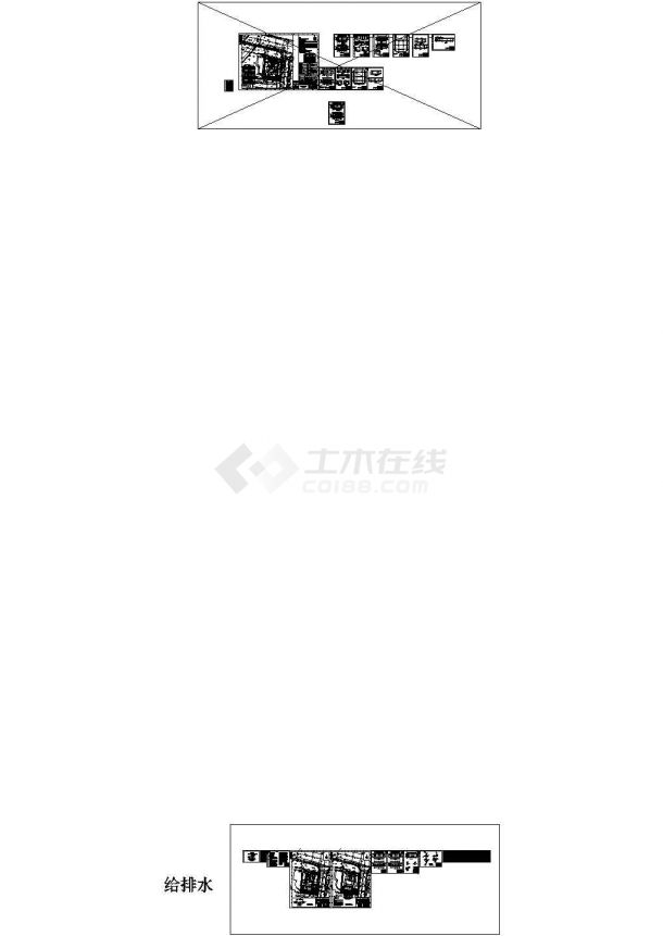 九峰加油站给排水施工cad全套图纸-图一