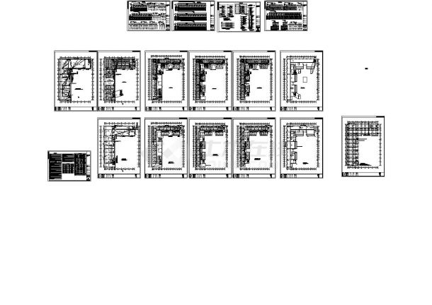 某六层宿舍楼电气施工CAD全套图纸-图一