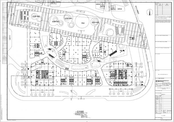 桂城金融B区A-08地块项目（仟晖广场）商业轮建施平面CAD图-图一