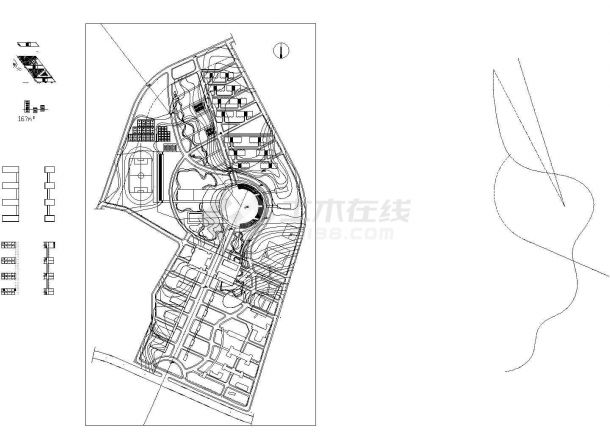 某秦皇岛省会职校建筑设计详图-图一