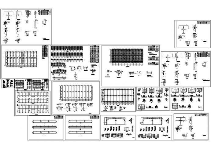 150x67.6m 67m总跨门式刚架带吊车钢结构厂房结构施工图_图1