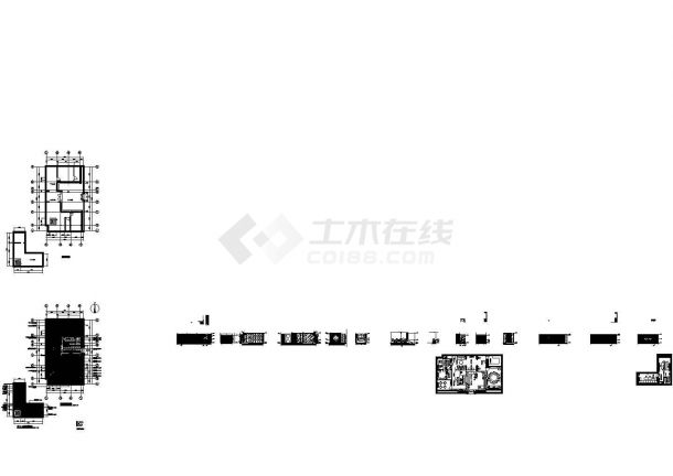 [北京]雅致新中式风格会所装修CAD施工图（含效果图）-图一