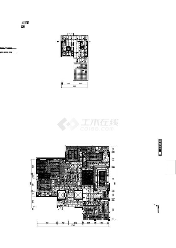 [北京]高档新中式男子养生休闲会所室内装修施工图（含效果）-图一