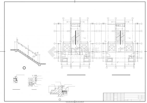 某某机械部设计二院 14核心体放大图建筑结构平面图CAD图-图一