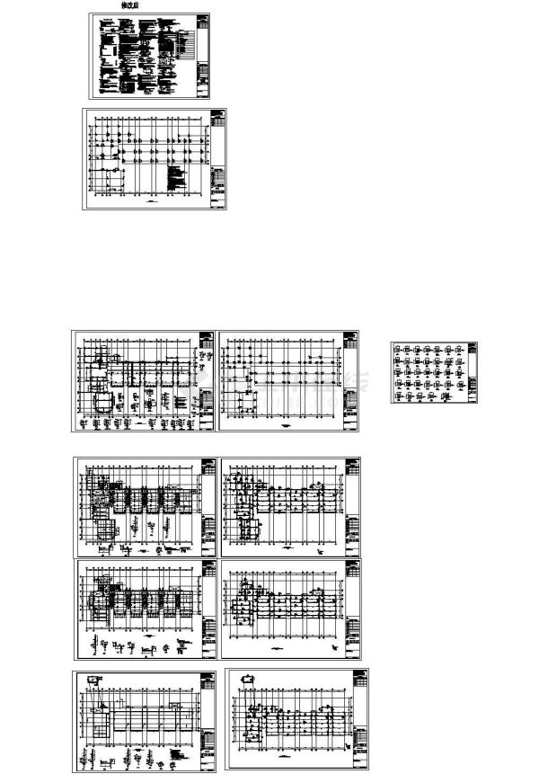 桩基础三层框架结构幼儿园结构施工图-图一