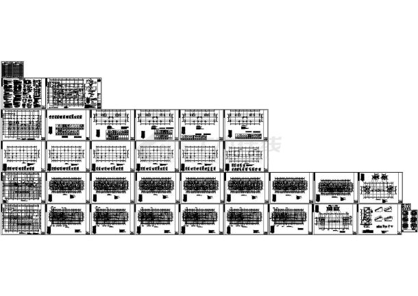 某18层框架剪力墙商务大厦结构cad施工图-图二