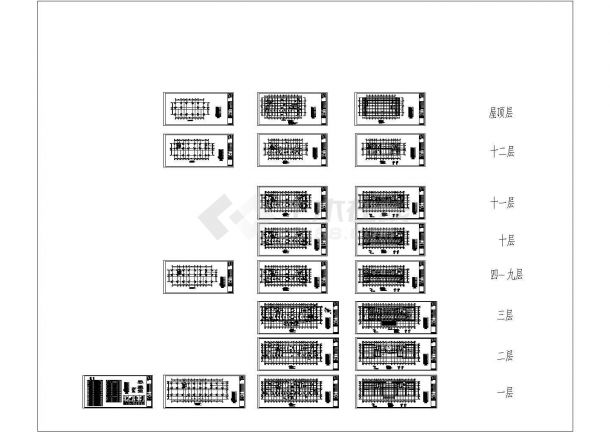 办公楼设计_[湖北]12层框架剪力墙结构办公楼结构施工图-图二