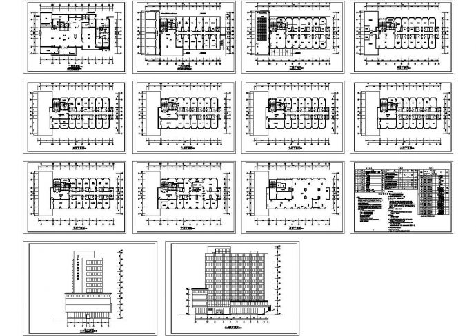 某市十一层宾馆改造为医院建筑设计图纸_图1