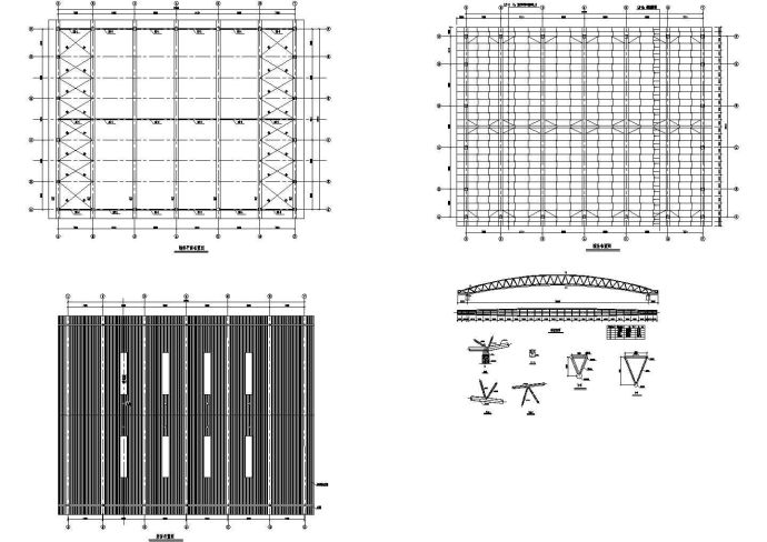 厂房设计_大型管桁架结构厂房详细设计cad施工_图1