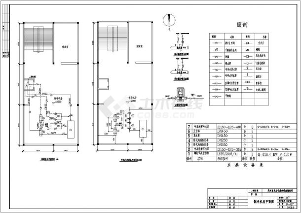 郑州某小区综合大厦中央空调系统施工设计cad图纸-图二