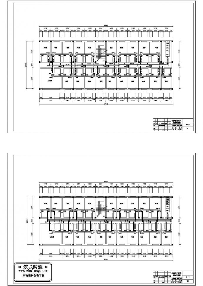 某豪华宾馆中央空调施工全套非常实用设计cad图纸_图1