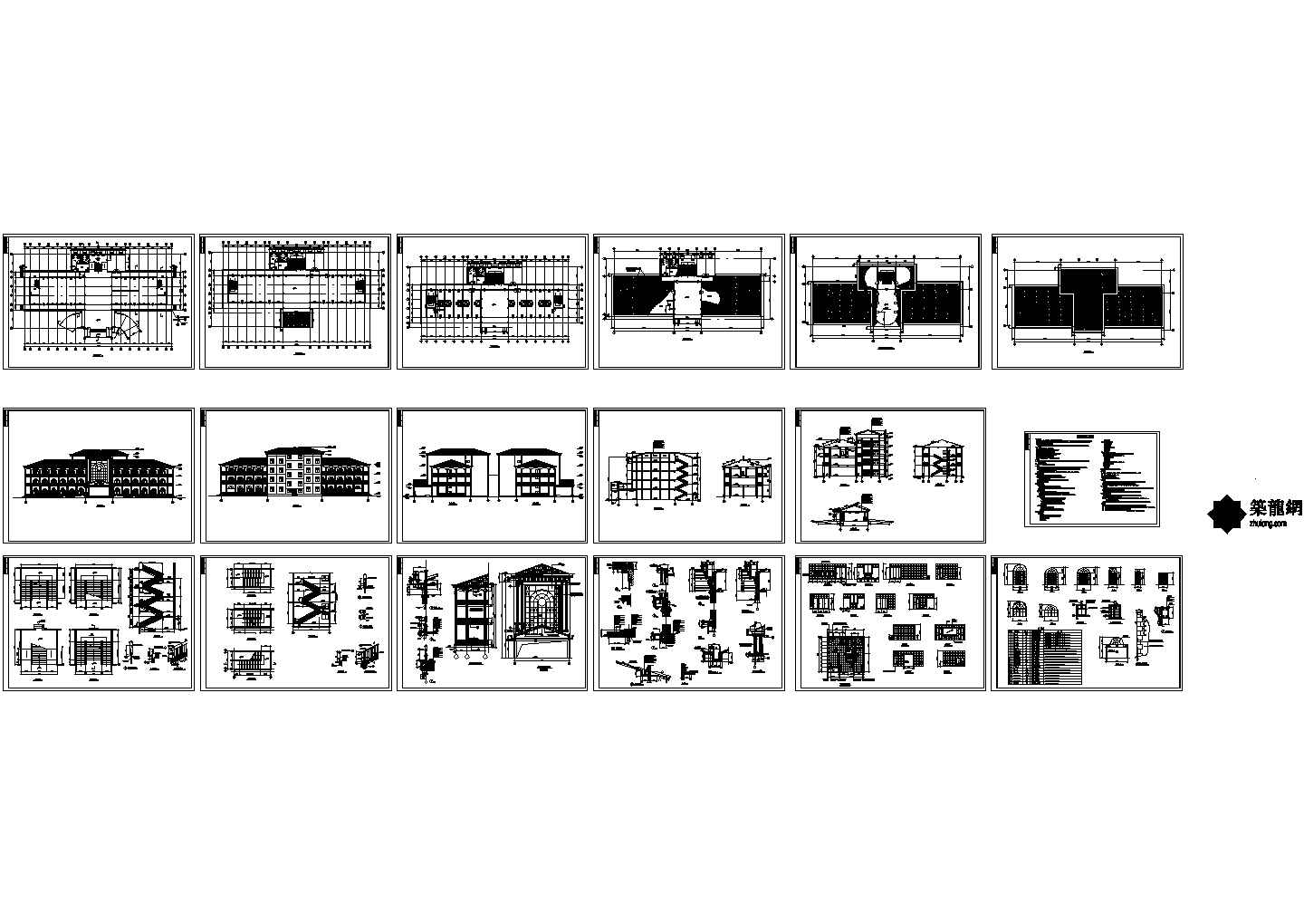 4193㎡三层会展中心建筑设计施工图