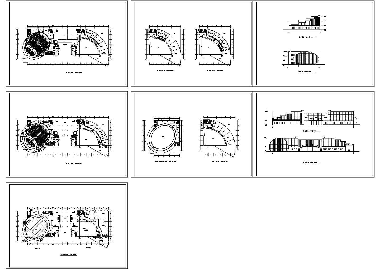 某六层新闻会议中心建筑设计cad方案施工图