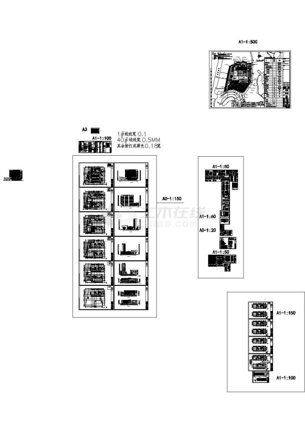 [广东]九层现代风格文化宫建筑设计cad施工图-图一