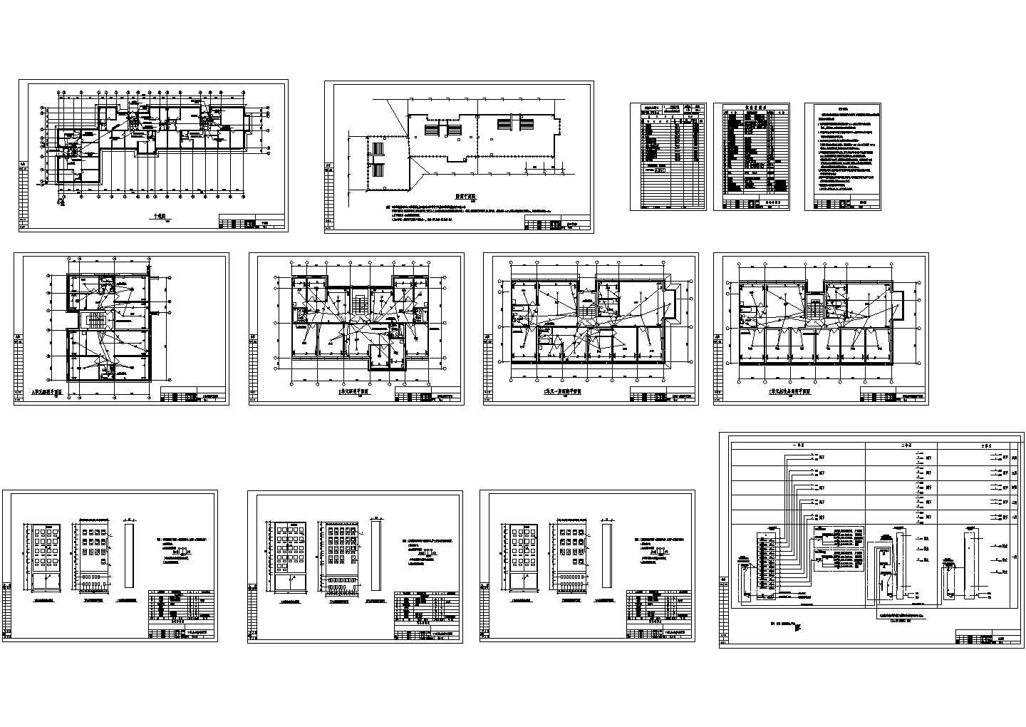 某六层住宅楼电气电度表箱盘面设计平面图