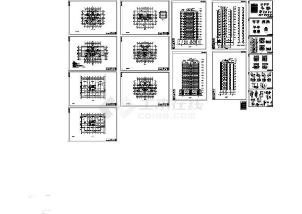 [北京]高层单身公寓建筑cad设计施工图纸-图一