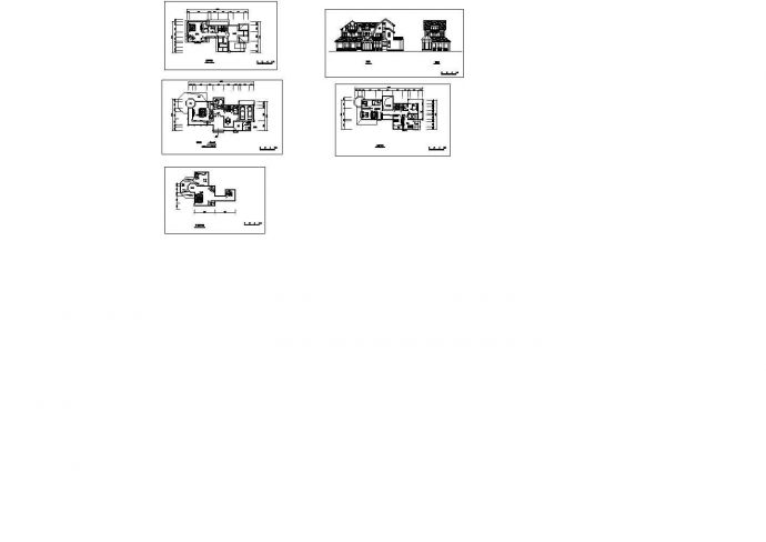 某三层框架结构独立式住宅别墅（665㎡）设计cad建筑方案图（标注详细）_图1