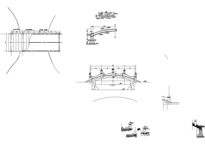 木拱桥设计图cad施工图设计_图1
