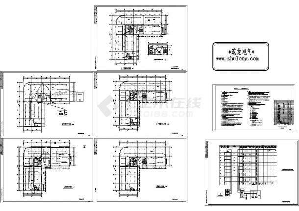 二类高层写字楼电气消防施工图纸-图一