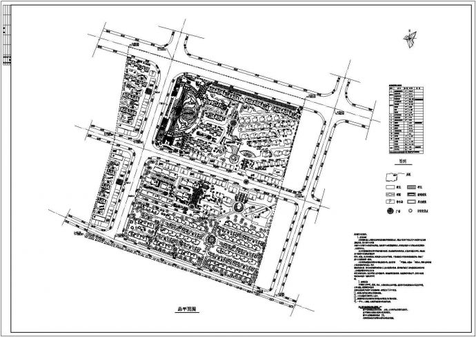 某地小区建筑规划设计方案图_图1