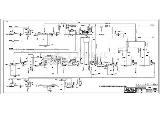 某制药厂废水处理工艺流程图（单张）-图二