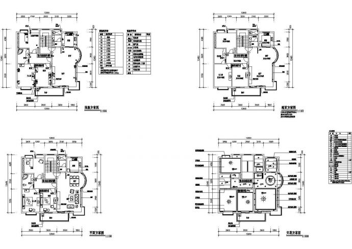 菏泽市某高档商品房内部全套装修设计CAD施工图_图1