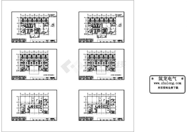 上海某七层快捷酒店安防系统平面设计CAD图纸-图一