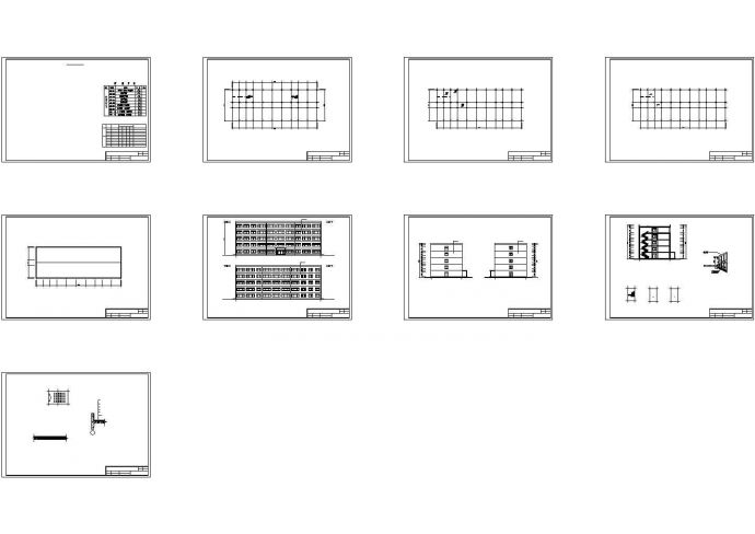 4340平米局部五层框架结构教学楼施工cad图(含计算书，毕业设计)_图1