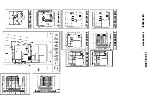 【重庆】某地大学办公综合楼全套施工设计方案cad图纸（含效果图）-图二