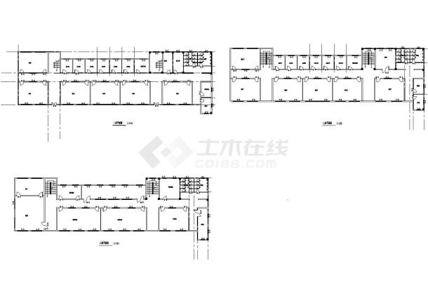 3层12班中学教学楼平面初步设计方案图-图二