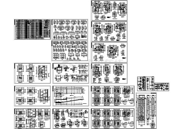 【南京】某地多层商住楼（带人防）全套施工设计cad图纸-图二