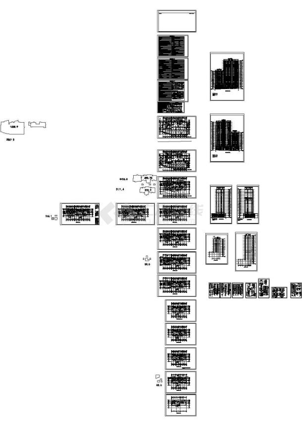 [安徽]某现代住宅小区18层住宅楼建筑方案图-图二