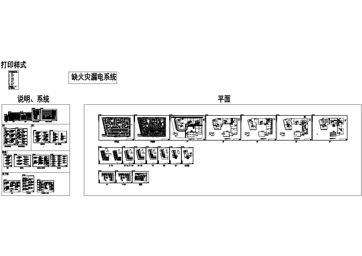 [广东]20层大型商住楼电气施工图纸33张