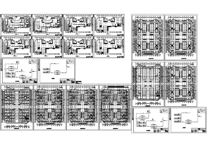 某四层商场中央空调施工cad图，共二十张_图1