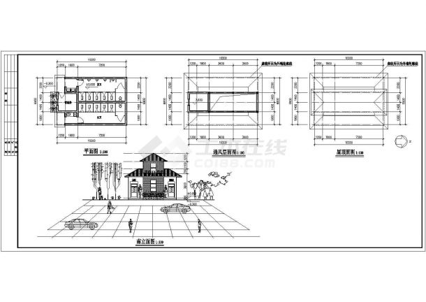 某市公厕建筑方案建筑设计平面施工图-图一